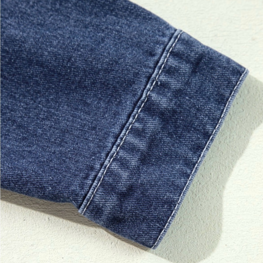 LAST ONE Ruffled Denim Jacket - Picture 9 of 14